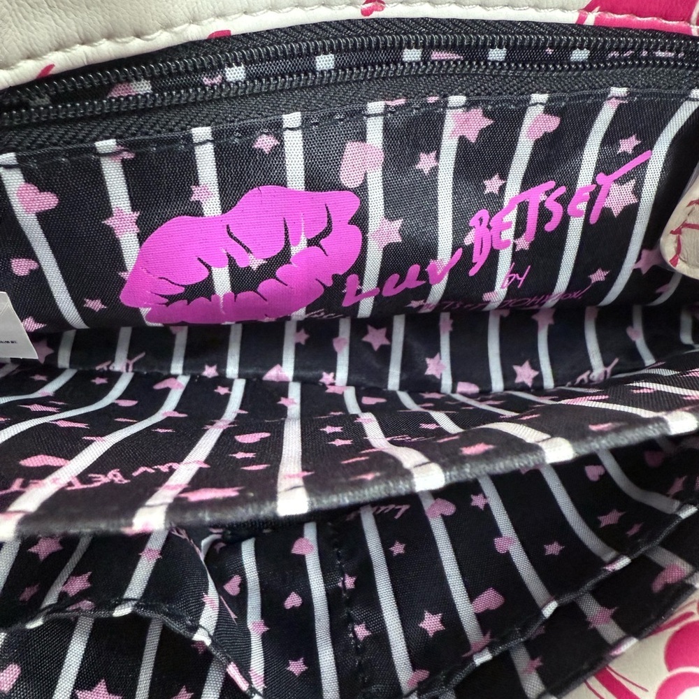 NWT Luv Betsey by Betsey Johnson Coral Cherry Flap Shoulder Bag - Picture 7 of 7